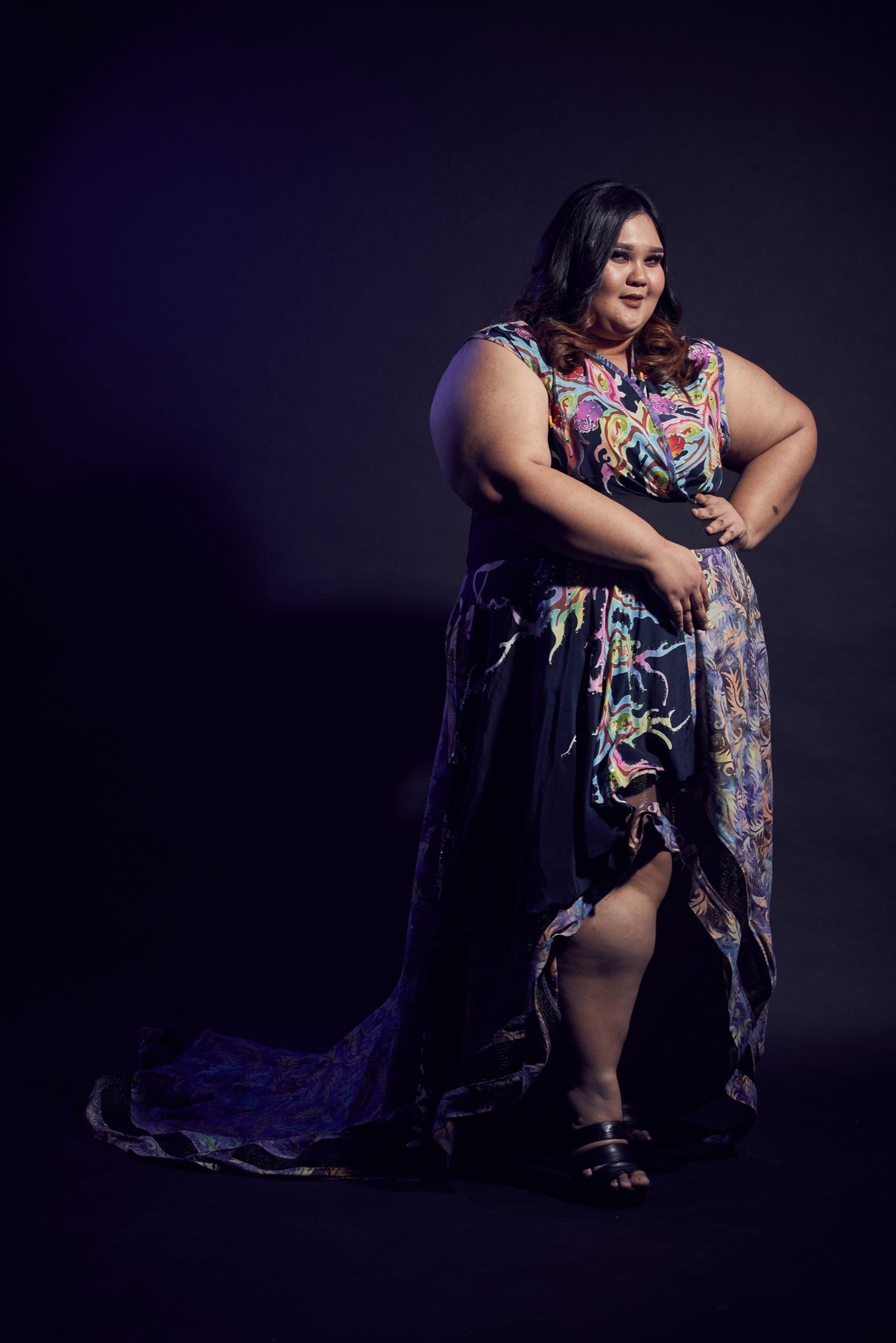 Hand-drawn batik dress — Evening
